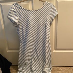 Mahi gold stripe short sleeve dress